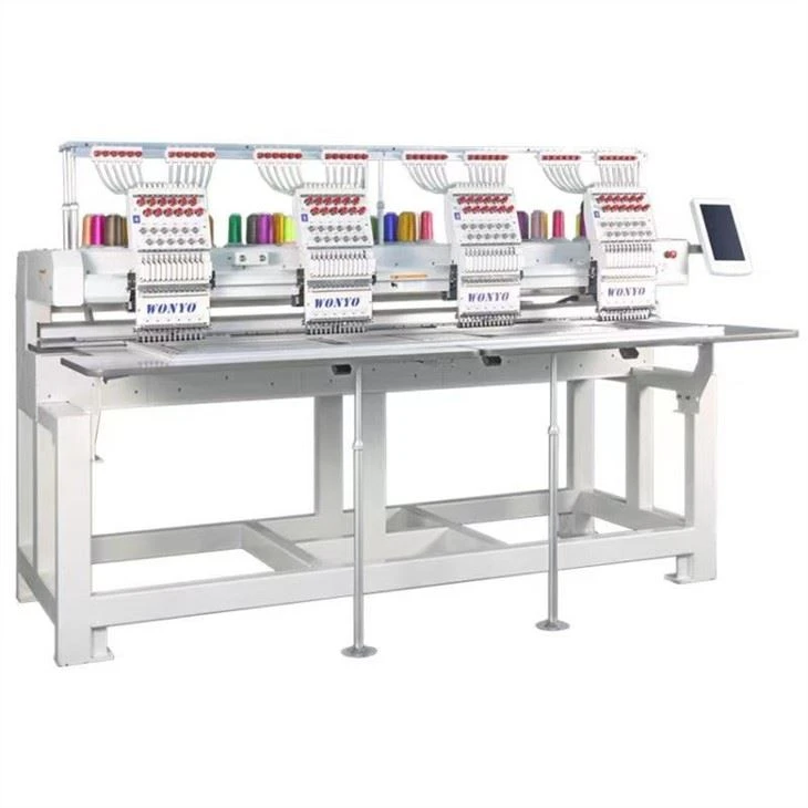 4 Head Computer Embroidery Machine For Cap Flat T-shirt Embroidery